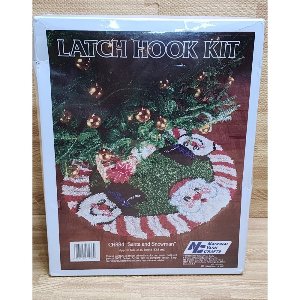 1986 National Yarn Crafts Latch Hook Kit Santa Christamas